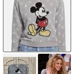 Marc Jacobs Gray Mickey Mouse Crewneck Sweater with Yellow Accents